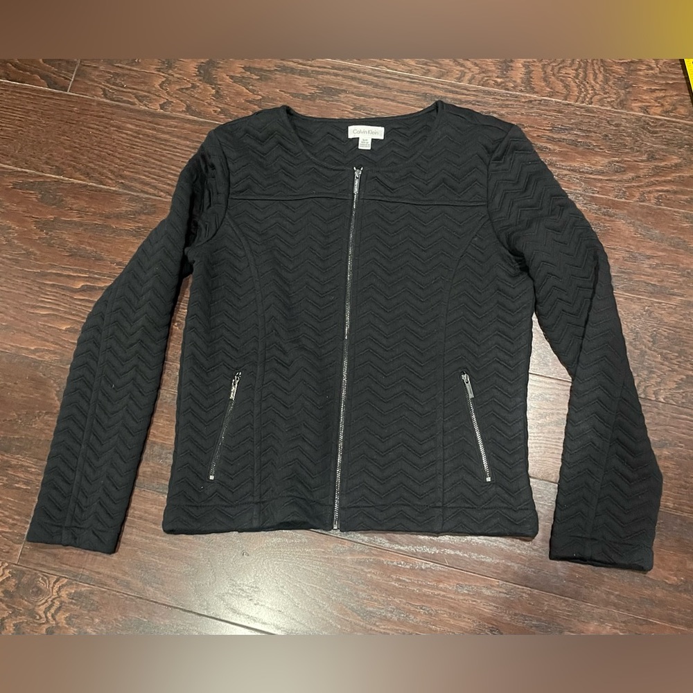 Calvin Klein Full Zip  Jacket Black Women's size Small career